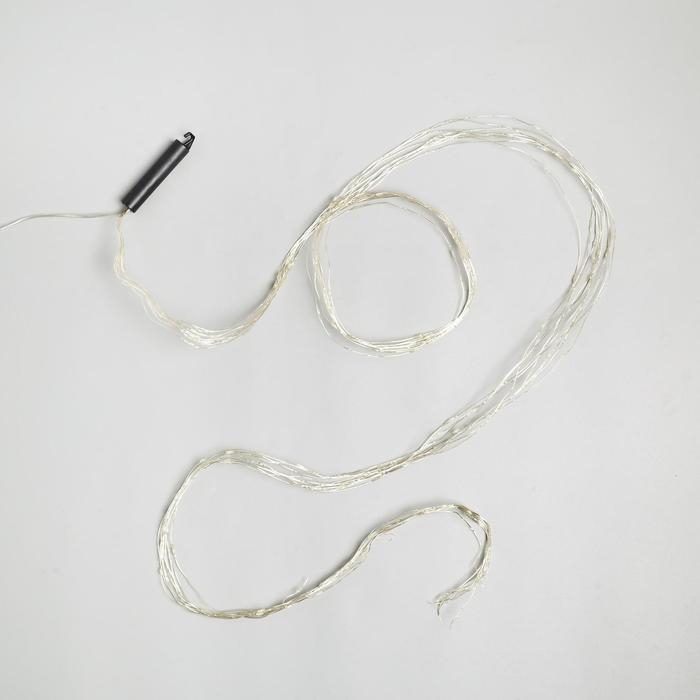 Гирлянда &laquo;Конский хвост&raquo; 10 нитей по 2 м, IP20, серебристая нить, 200 LED, свечение мульти, 12 В