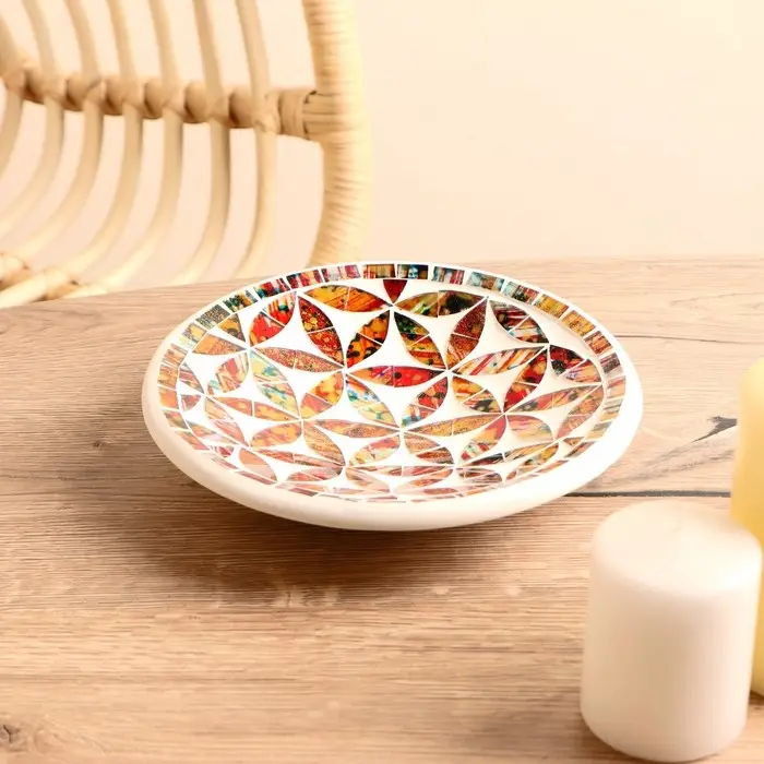 Тарелка декоративная, 21.5&times;21.5&times;5 см, керамика