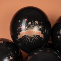 Шар латексный 12" &laquo;Сегодня Твой Юбилей&raquo;, чёрный, 5 ст., набор 25 шт. МИКС