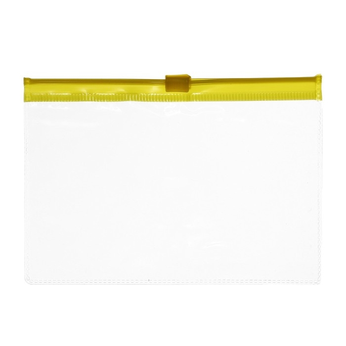 Набор папка-конверт на молнии, формат А7+, 200мкр, 4 штуки,4 цвета, прозрачная, 8,5 х 13 см