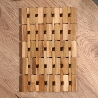 Коврик из тикового дерева, 30х20х0,7 см