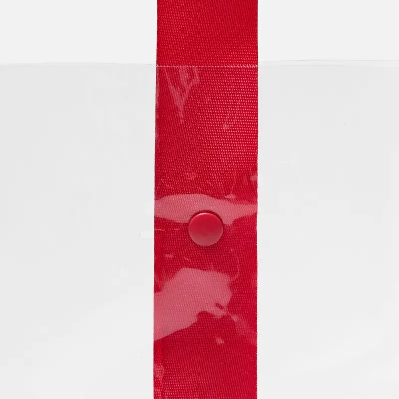 Шопер Clear Fest, ver.2, прозрачный с красными ручками