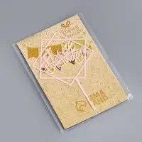 Топпер для торта &laquo;День рождения&raquo;, светло-розовый