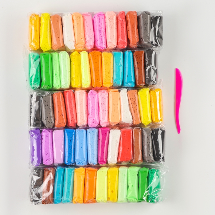 Масса для лепки, набор 60 брусков