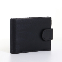 Портмоне мужское на кнопке, цвет чёрный Портмоне мужское на кнопке, цвет чёрный