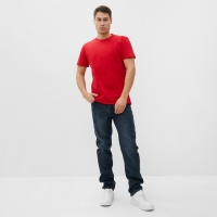 Футболка мужская, цвет красный, размер 54
