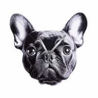 Часы настенные "Gabi ", французский бульдог, интерьерные, плавный ход, d-33,5 см