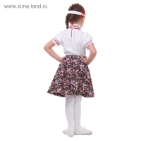 Русский народный костюм &laquo;Настенька&raquo;, блузка, юбка с фартуком, р. 30, рост 110-116 см