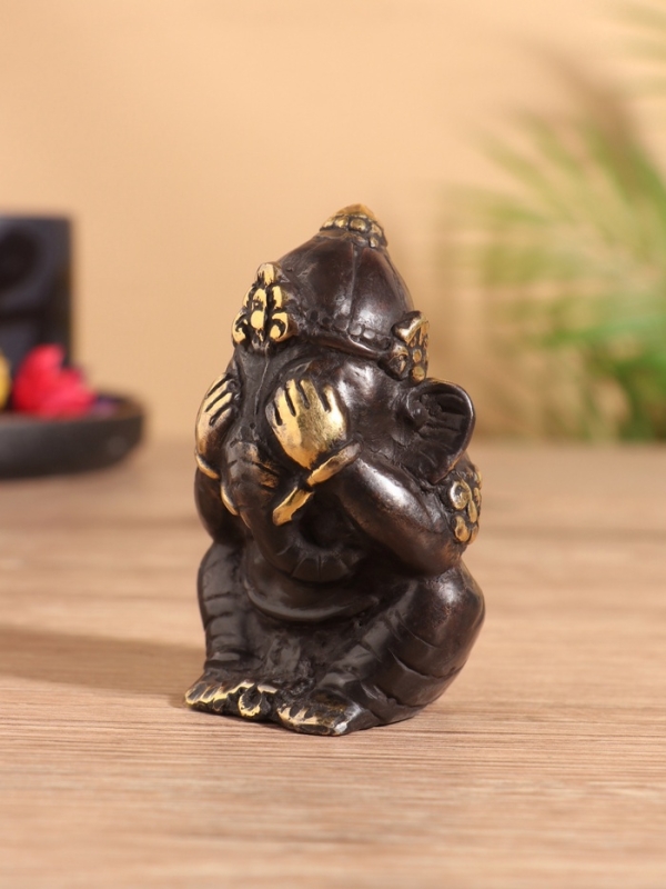 Сувенир бронза "Ганеша" 5х5х8 см