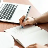 Ручка шариковая PF One, серебристая с синим