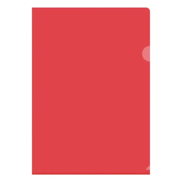 Папка-уголок А4, 150 мкм, Calligrata, прозрачная, красная