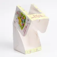 Коробка подарочная пасхальная с окном &laquo;Цыплята&raquo;, 12.5&times;9.5&times;9.5 см