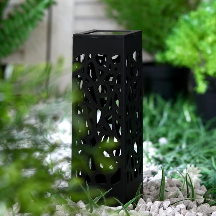 Садовый светильник на солнечной батарее &laquo;Ажурный&raquo;, 6&times;29&times;6 см, 1 LED, свечение тёплое белое