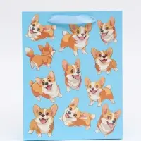 Пакет подарочный &laquo;Милые пёсики&raquo;, MS 18 &times; 23 &times; 10 см