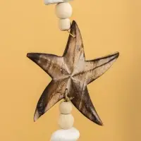 Подвеска декоративная &laquo;Звёздочки&raquo;, 13&times;3&times;100 см, дерево, камень, коричневая
