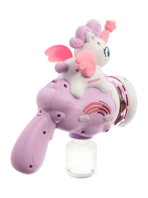 Генератор мыльных пузырей "Единорог на облачке", световые эффекты, работает от батареек