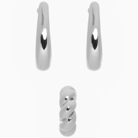 Набор серьги и каффы 3 шт &laquo;Косичка&raquo; капли, цвет золото