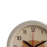 Будильник "Медвежонок", плавный ход, d=15см, бежевый