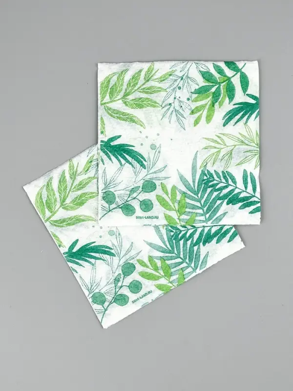 Салфетки бумажные однослойные &laquo;Узоры природы&raquo;, 24х24 см, 50 шт