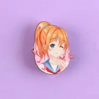 Значок деревянный &laquo;Школьницы&raquo;, аниме, 2,6 х 3,3 см