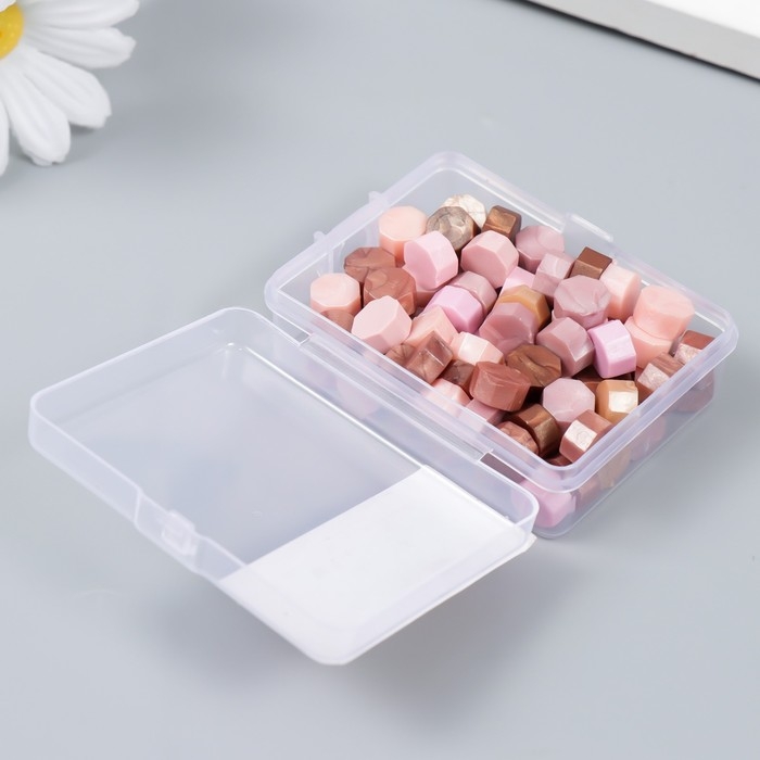 Сургуч в гранулах в коробочке Сургуч в гранулах в коробочке "Восьмигранник" розовый вечер 30 гр 2,4х5,5х7 см