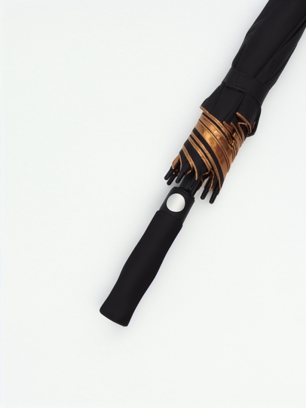 Зонт полуавтоматический &laquo;Однотон&raquo;, 8 спиц, R = 60/70 см, D = 120 см, цвет чёрный/бронза