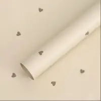 Пленка в листах, 58х58 см, "Сердечки", светлое кофе 65 микрон