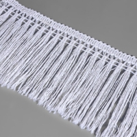 Тесьма декоративная «Бахрома», 75 мм, 10 ± 1 м, цвет белый Тесьма декоративная «Бахрома», 75 мм, 10 ± 1 м, цвет белый