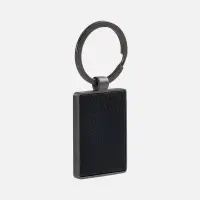 Брелок Gun Metal Leather Rectangle, графитовый