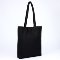 Сумка шопер однотонный, без застёжки, чёрный