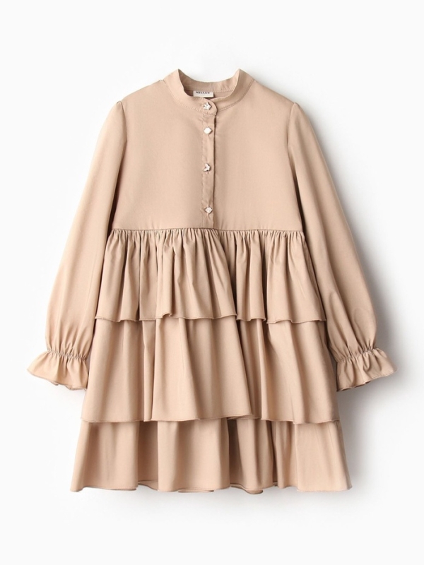 Платье для девочки MINAKU цвет бежевый, рост 122 см Платье для девочки MINAKU цвет бежевый, рост 122 см