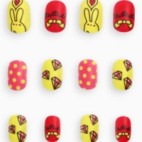 Детские накладные ногти "Зайчик", 12 шт Детские накладные ногти "Зайчик", 12 шт