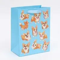 Пакет подарочный &laquo;Милые пёсики&raquo;, MS 18 &times; 23 &times; 10 см