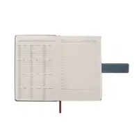 Ежедневник недатированный формат А5, с хлястиком, 128л, линия, пвх, Индиго