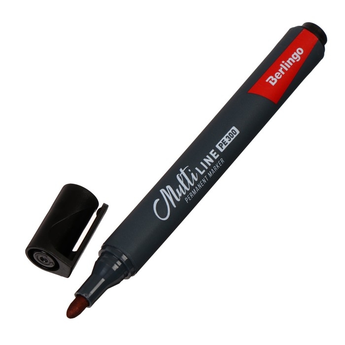 Маркер перманентный 3.0 мм Berlingo Маркер перманентный 3.0 мм Berlingo "Multiline PE300" черный, пулевидный