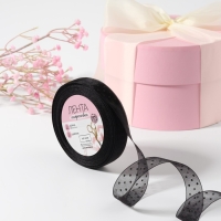 Лента капроновая &laquo;Горох&raquo;, 15 мм, 23 &plusmn; 1 м, цвет чёрный