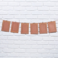 Гирлянда для фотографий с прищепками &laquo;Крафт&raquo;, 6 шт.