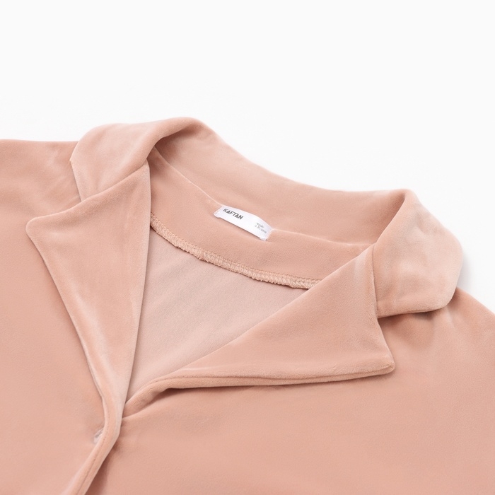 Костюм женский (рубашка и брюки) KAFTAN Plushy р. 52-54, бежевый