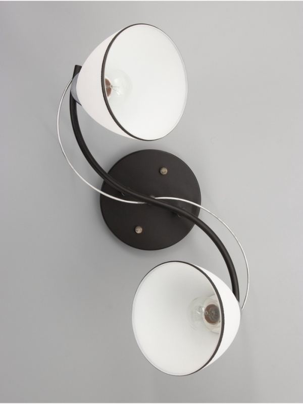 Люстра "Ирида" 2хЕ27 40Вт черно-хромовый 42х19х24 см