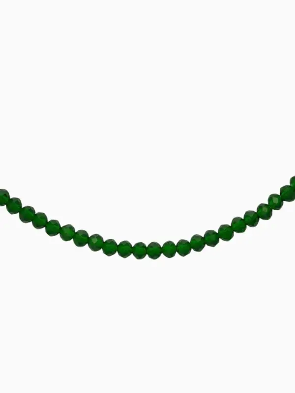 Чокер из бисера &laquo;Хрусталь&raquo;, травяной в серебре, 37 см + 5 см доп, цепочка