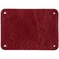 Лейбл кожаный Beta, XL, красный