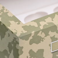 Коробка для 6 капкейков с окном , "Камуфляж", 25 х 17 х 10 см