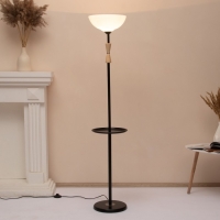 Торшер "Клаудия" 1х15Вт Е27 со столиком черный 29х29х150см Торшер "Клаудия" 1х15Вт Е27 со столиком черный 29х29х150см