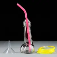 Набор "Chlenex", стакан 100 мл, трубочка, неоновые браслеты 4шт, воронка