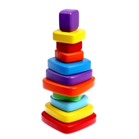 Пирамидка деревянная большая «Квадрат» Пирамидка деревянная большая «Квадрат»