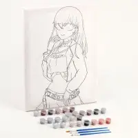 Картина по номерам на холсте с подрамником &laquo;Девушка в топике&raquo;, 30 х 40 см