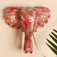 Сувенир дерево "Голова слона" 28х26х10,5 см