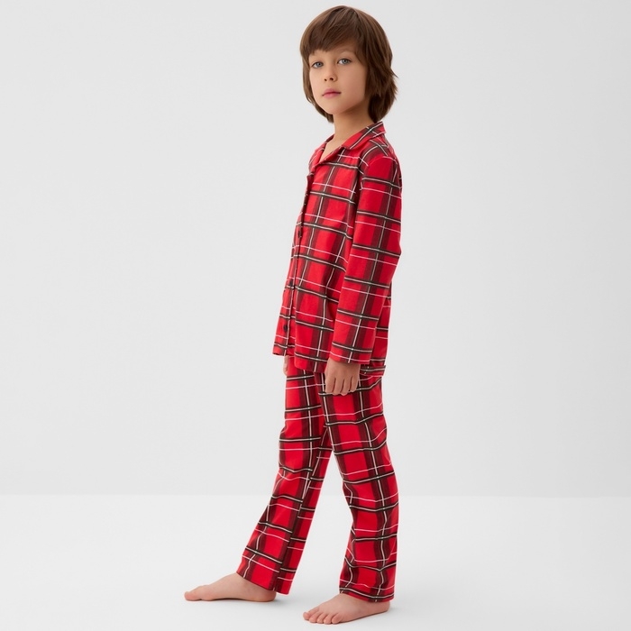 Пижама детская KAFTAN Пижама детская KAFTAN "Клетка" размер 32 (110-116 см)