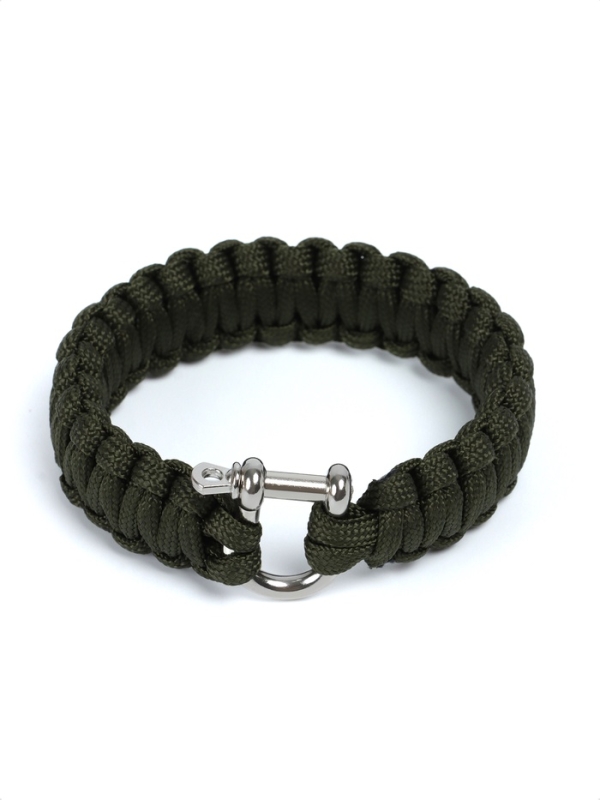 Браслет из паракорда, 25 см, олива