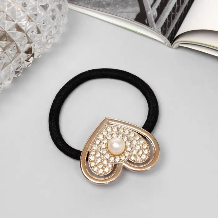 Резинка для волос "Имоджин" сердце, 5 см